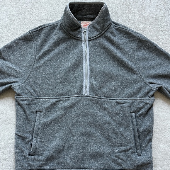 J.Crew Half Zip Fleece Sweater Gray Men’s Size Medium - Picture 5 of 7